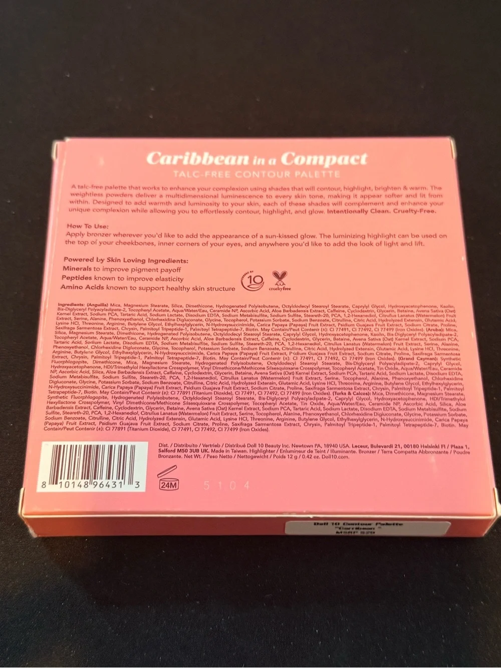 Dollcake Caribbean in a Compact - Peach & Bronze Contour Palette